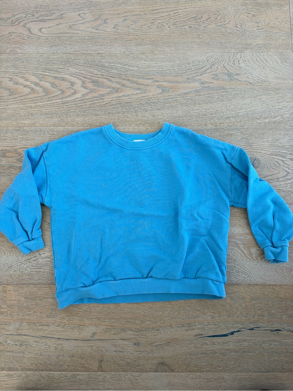 ROUX Blue crewneck cotton sweatshirt Unisex